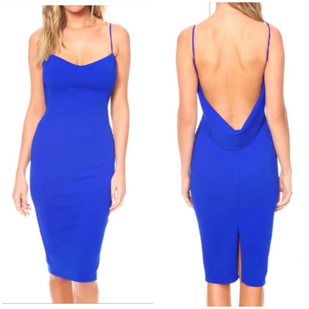 Katie May Pretty Bird Royal Sapphire Blue Midi Dress Size S